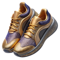 serene rustic Pair of Running Shoes Top View Isolated Element original png