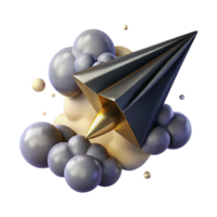serene creative Paper Airplane Flying Through Clouds Transparent Background original png