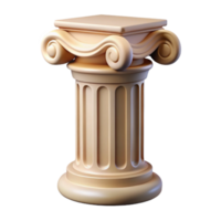 magnificent minimalist Romanesque column capital, authentic png