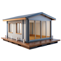 serene traditional Prefabricated modular home unit, premium png
