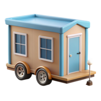 impressive artistic Tiny house on wheels, authentic png