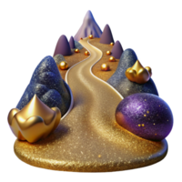 wonderful artistic Path Leading to a Waterfall Transparent Element original png