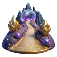 extraordinary abstract Path Leading to a Waterfall Transparent Element high quality png