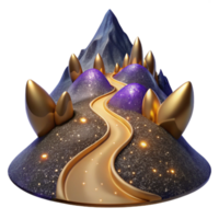 extraordinary creative Path Leading to a Waterfall Transparent Element genuine png