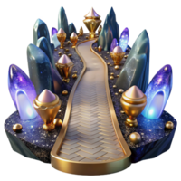 serene traditional Path Leading to a Waterfall Transparent Element professional png