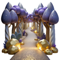 vibrant abstract Path Through a Forest with Fog and Mist Cutout png