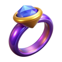 extraordinary abstract A magical ring, with a large gemstone authentic png