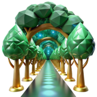 extraordinary vintage Path Through Desert Oasis with Palm Trees Transparent Element authentic png