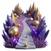 extraordinary vintage Path Through Field of Lavender Transparent Element high resolution png