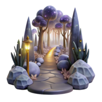 extraordinary minimalist Path Through Misty Forest with Soft Lighting Transparent Cutout premium png