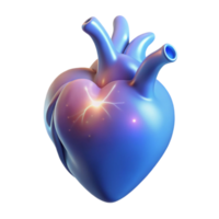 elegant vintage A single, human heart, glowing with magical energy 4K png