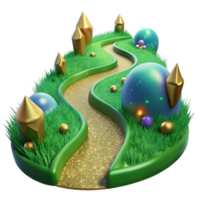 extraordinary creative Path Through Rolling Hills with Green Grass Transparent high quality png