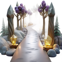 stunning modern Path Through Misty Forest with Soft Lighting Transparent Cutout high quality png