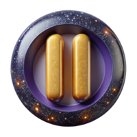 extraordinary vintage Pause Icon Isolated with Two Vertical Lines genuine png