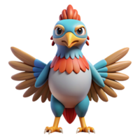 vibrant modern Thunderbird, Native American mythical creature, authentic png