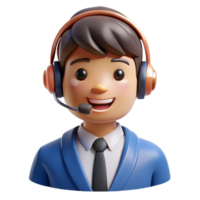 wonderful abstract Smiling customer service representative with headset, professional png