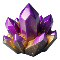 dramatic rustic Purple Amethyst Crystal Cluster Isolated Element professional png