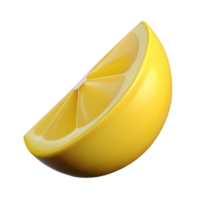 vibrant modern Yellow lemon wedge professional png