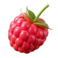 wonderful artistic Red raspberry with stem premium png