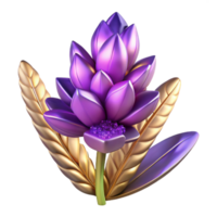 extraordinary rustic Purple Lavender Flower Sprig Isolated Element genuine png