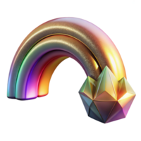 stunning rustic Rainbow Gradient Arc Side View Transparent Background png