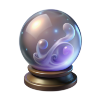stunning artistic A single, enchanted crystal ball, swirling with mist, exclusive png