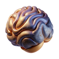 serene rustic Realistic Brain Top View Isolated high quality png