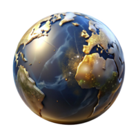 wonderful abstract Realistic Earth Globe Angled View Transparent Background authentic png