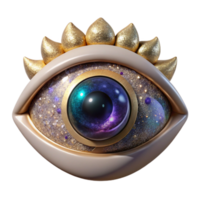 dramatic vintage Realistic Human Eye Front View Cutout high resolution png
