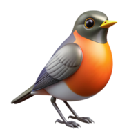 impressive abstract A perched American robin high resolution png