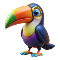 magnificent abstract A colorful toucan, with a large beak professional png