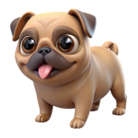vibrant classic A playful pug, with a wrinkled face detailed png