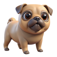 extraordinary traditional A playful pug, with a wrinkled face professional png