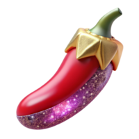 beautiful abstract Red Chili Pepper Side View Element professional png