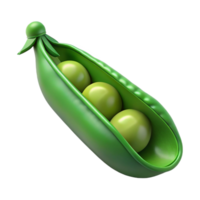 wonderful artistic Green pea pod, open 4K png