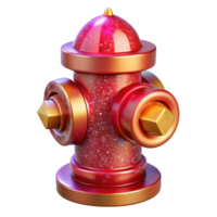 extraordinary artistic Red Fire Hydrant Sidewalk Perspective Isolated Element authentic png