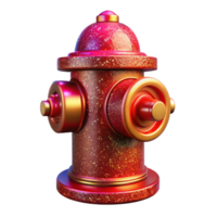 impressive classic Red Fire Hydrant Sidewalk Perspective Isolated Element premium png