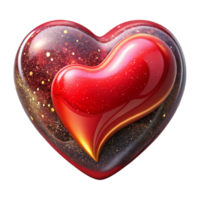 magnificent creative Red Heart Shape Classic Design Transparent Background png
