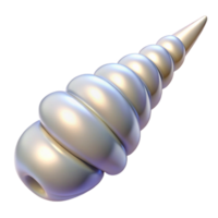 wonderful traditional A realistic rendering of a unicorn horn, spiraled and pearly white, detailed png