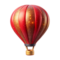 impressive modern Red Hot Air Balloon Ascent and Progress Cutout high resolution png