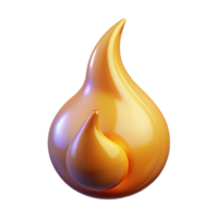 magnificent rustic A single, stylized flame flickering with magical energy, high resolution png