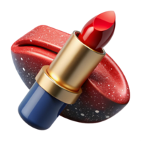 stunning abstract Red Lipstick Cutout with Cap Off exclusive png