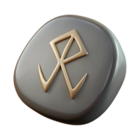 wonderful creative A single, magical rune inscribed on a smooth stone, exclusive png