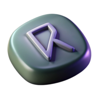 extraordinary abstract A single, magical rune inscribed on a smooth stone, genuine png