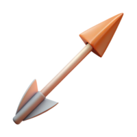 impressive artistic A single, sharp arrow with fletching and a metal tip, 4K png