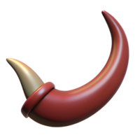 extraordinary minimalist A realistic rendering of a demon horn, curved and sharp, high resolution png