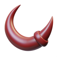 elegant minimalist A realistic rendering of a demon horn, curved and sharp, exclusive png