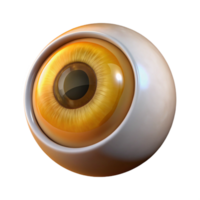 beautiful minimalist A single, realistic rendering of a human eye with a golden iris, premium png