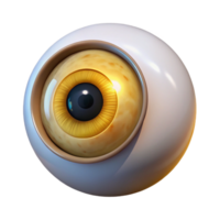 wonderful artistic A single, realistic rendering of a human eye with a golden iris, premium png