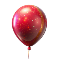 dramatic traditional Red Party Balloon Cutout on Transparent Background authentic png